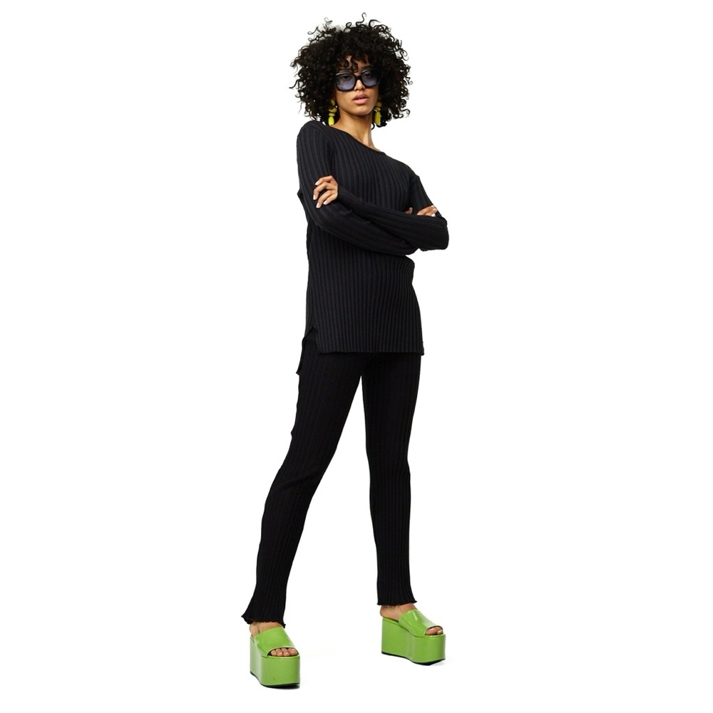 Simon Miller Black Ribbed Pants